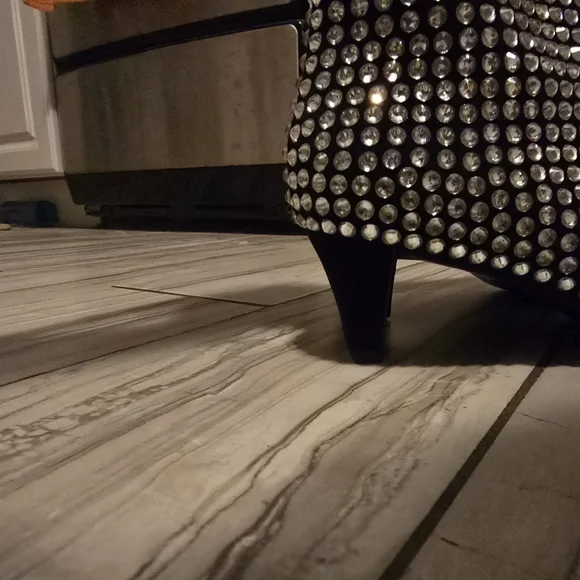 🍒NIB🍒 Jeffrey Campbell Crystal-Studded Black Suede Outwest-KJ Boots, Size 9 - Picture 8 of 16